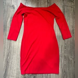 Forever 21 - Off the Shoulder Red Dress - Size S